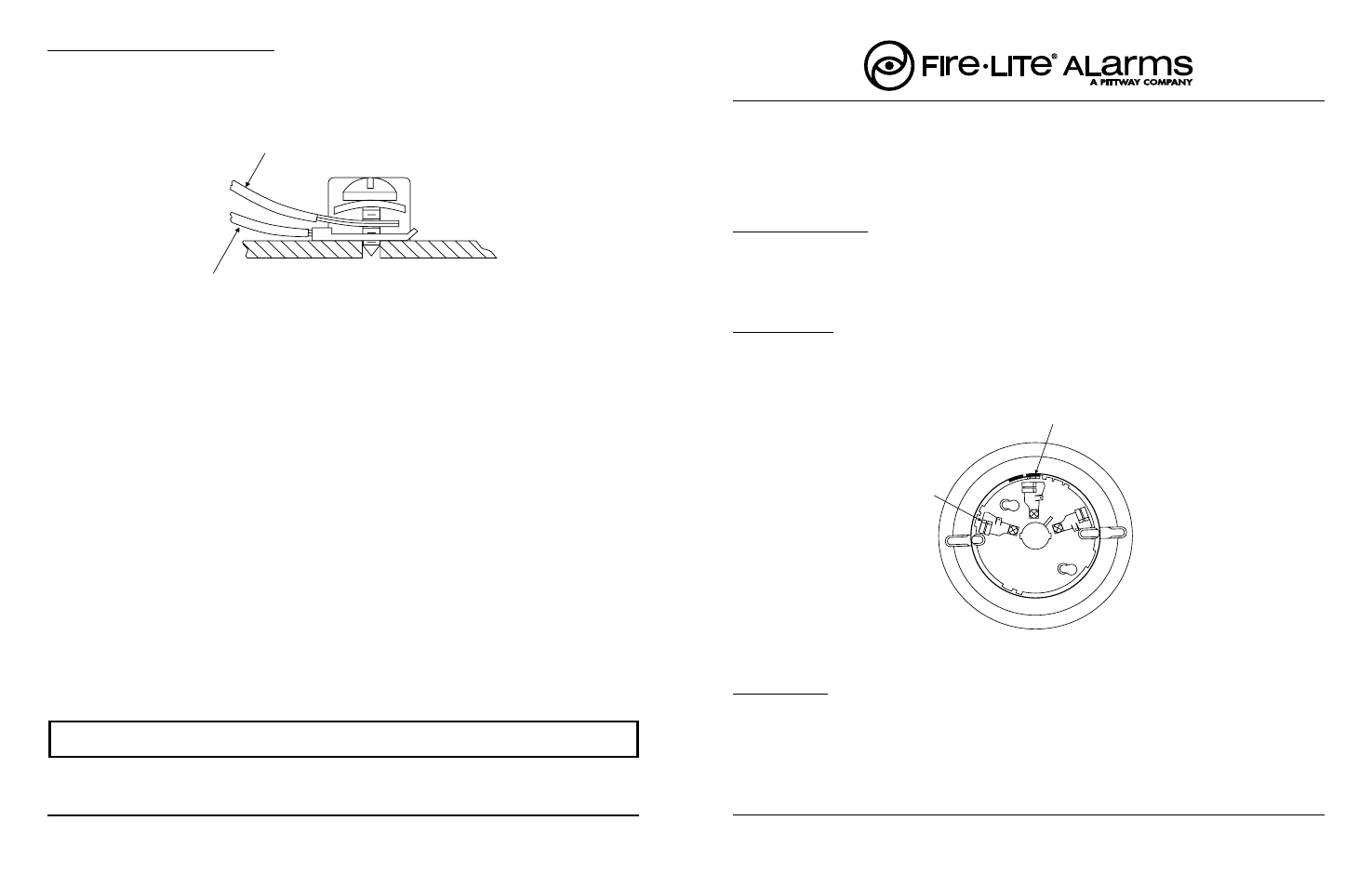 Fire-Lite B310LP Plug-in Base for Addressable Detector User Manual | 2 pages