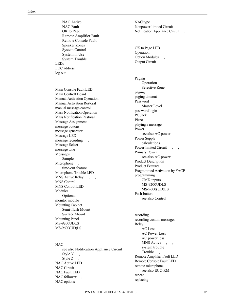 Fire-Lite ECC-50/100E Emergency Command Center User Manual | Page 105 / 108