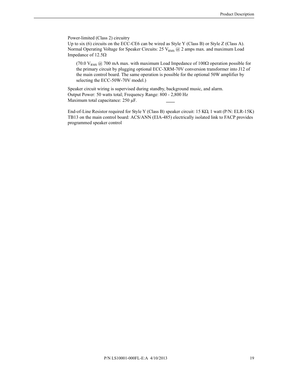 3 ecc-ce6 circuit expander module, Ecc-ce6 circuit expander module | Fire-Lite ECC-50/100E Emergency Command Center User Manual | Page 19 / 108