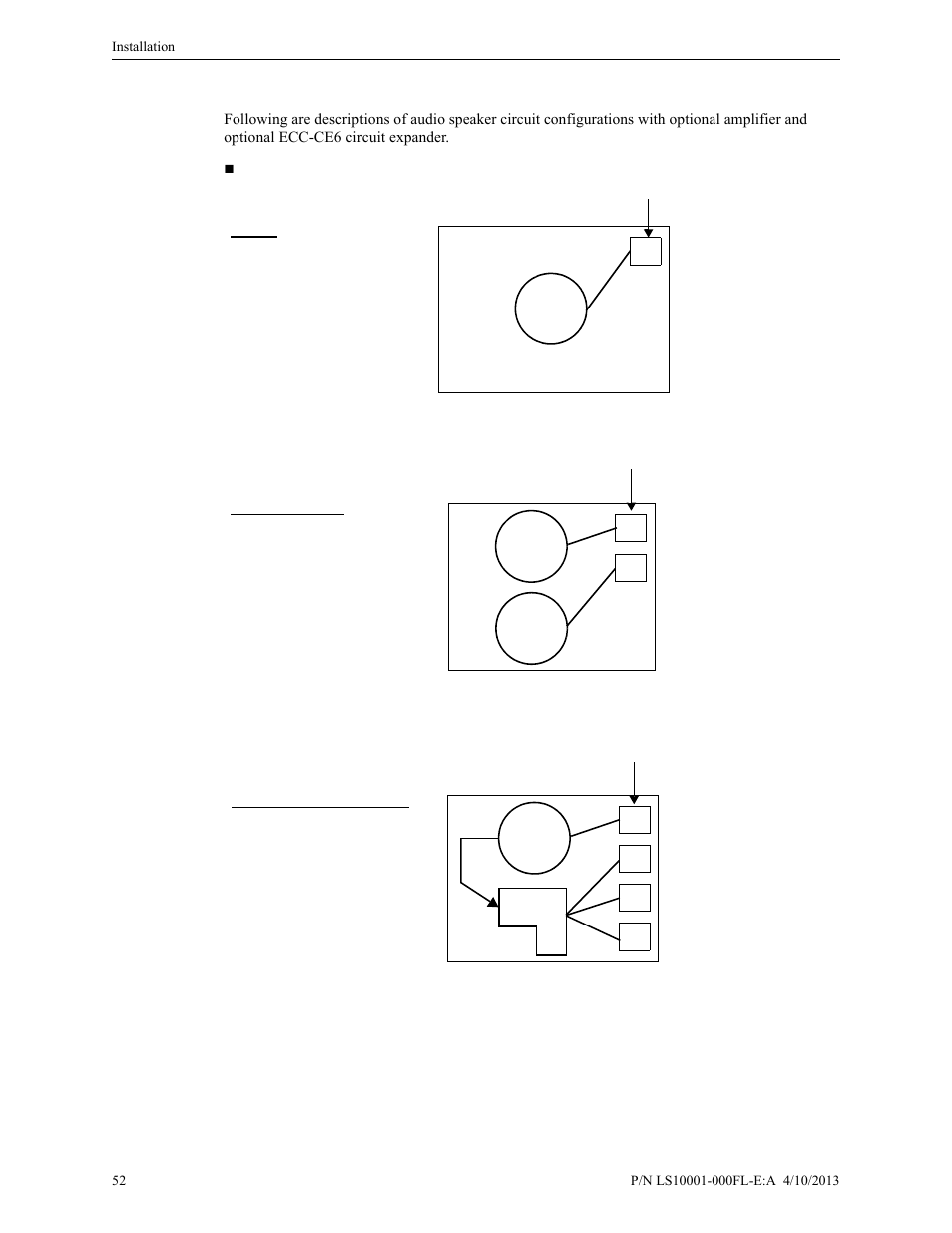 Ecc-50/100 configurations with ecc-50w-25/70v | Fire-Lite ECC-50/100E Emergency Command Center User Manual | Page 52 / 108