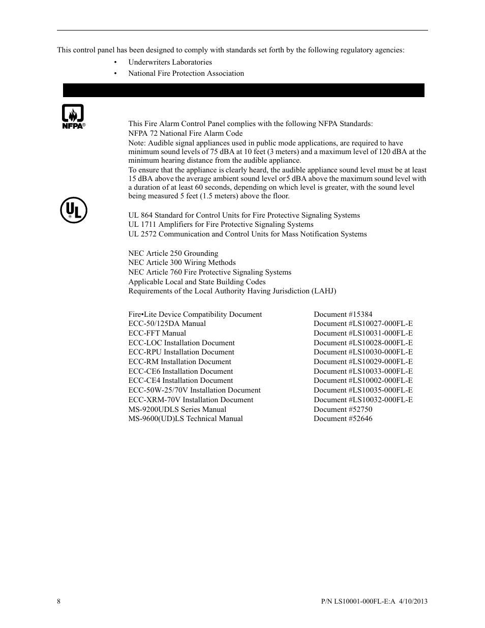 Fire-Lite ECC-50/100E Emergency Command Center User Manual | Page 8 / 108