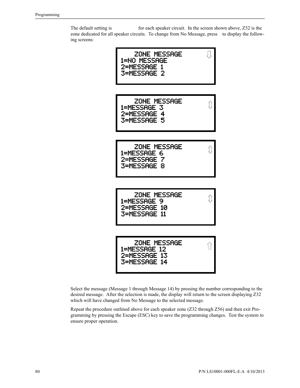 Fire-Lite ECC-50/100E Emergency Command Center User Manual | Page 80 / 108