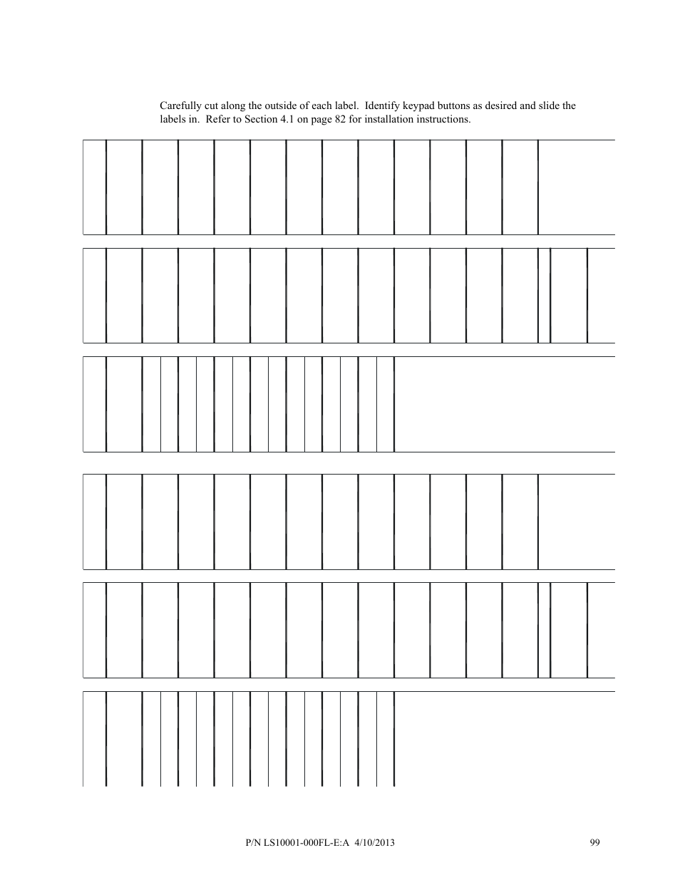 Slide-in labels | Fire-Lite ECC-50/100E Emergency Command Center User Manual | Page 99 / 108