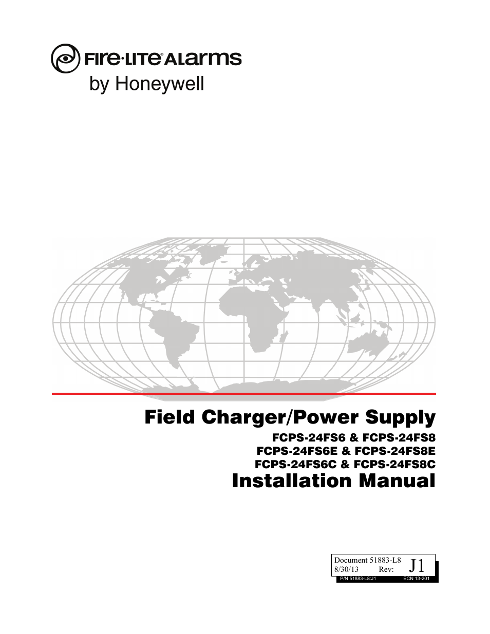 Fire-Lite FCPS Series Field Charger/Power Supply User Manual | 48 pages