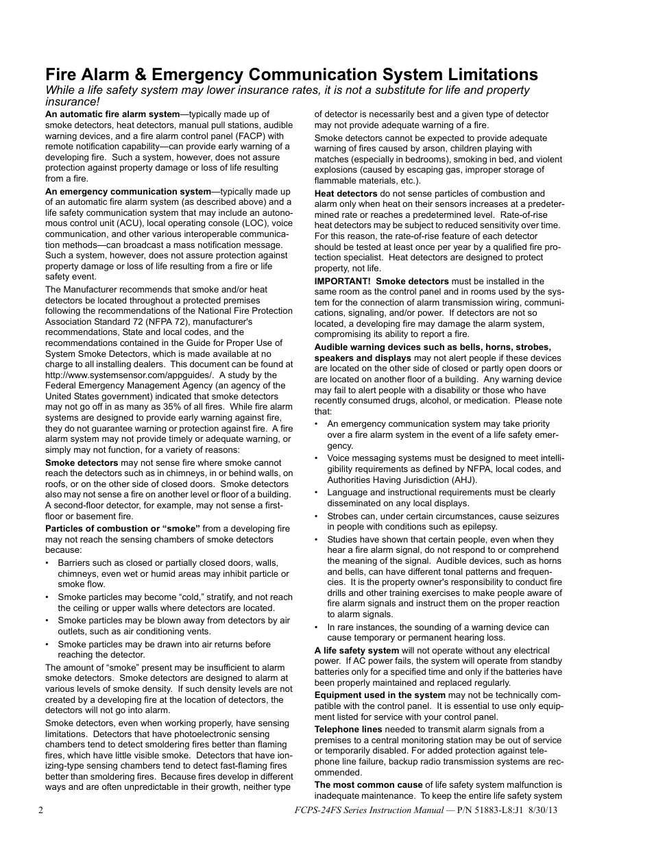 Fire-Lite FCPS Series Field Charger/Power Supply User Manual | Page 2 / 48