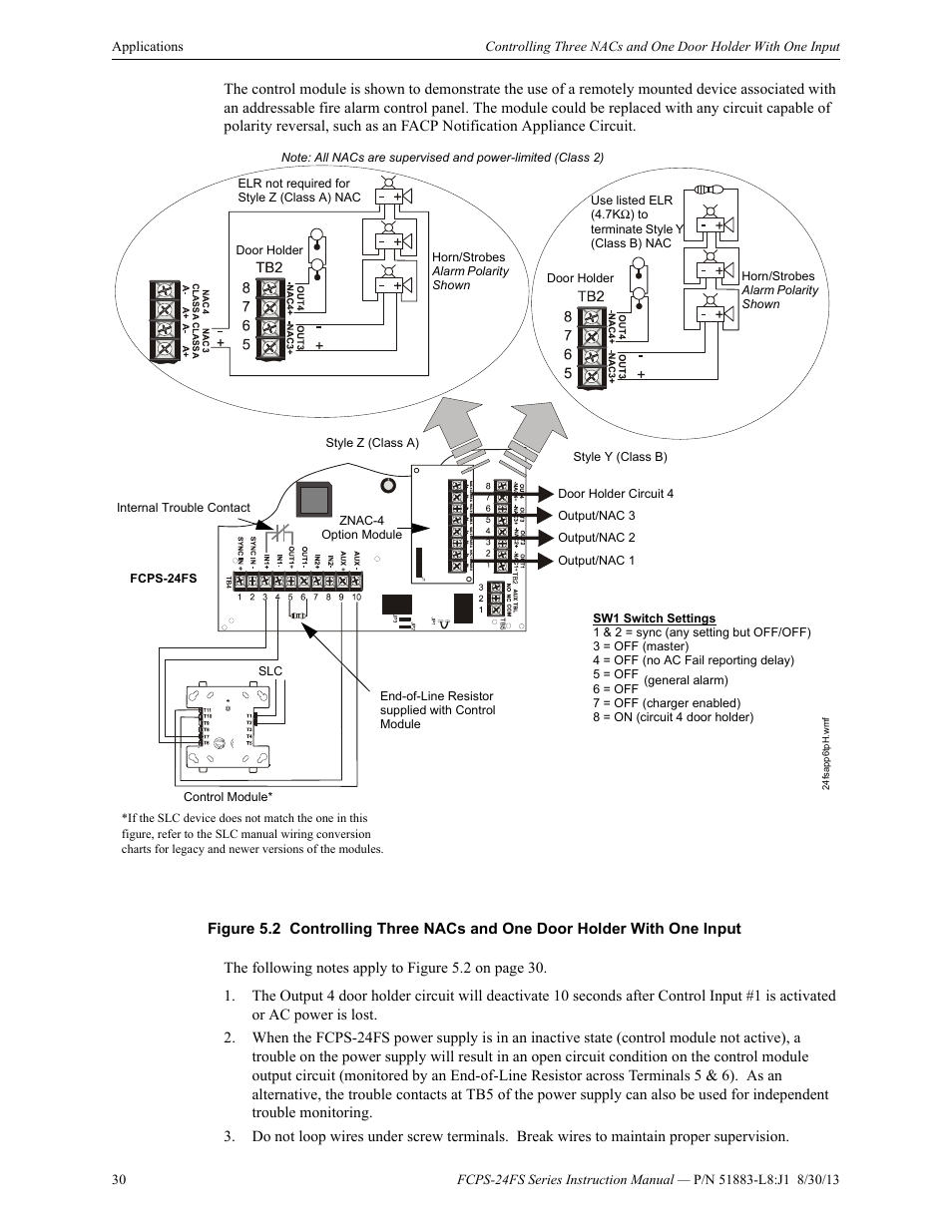 Fire-Lite FCPS Series Field Charger/Power Supply User Manual | Page 30 / 48