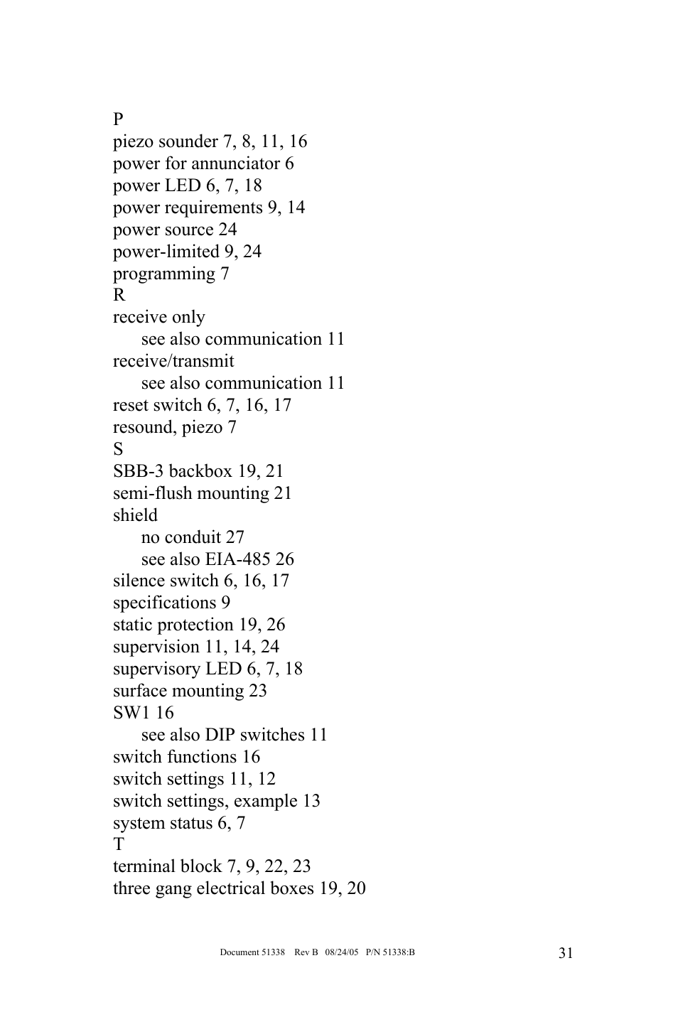 Fire-Lite LCD-80F Remote LCD Annunciator User Manual | Page 31 / 36