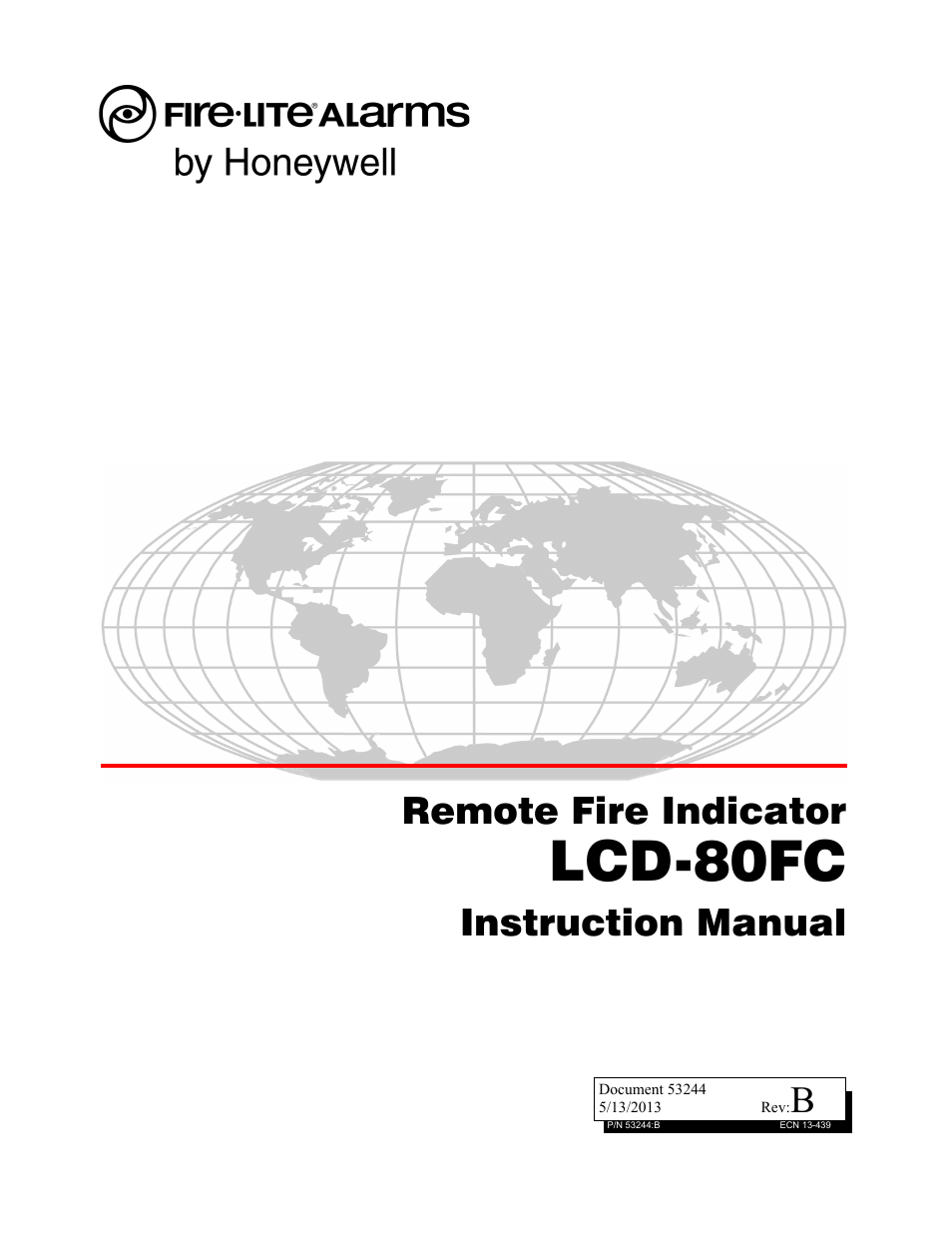 Fire-Lite LCD-80FC Remote Fire Indicator User Manual | 28 pages