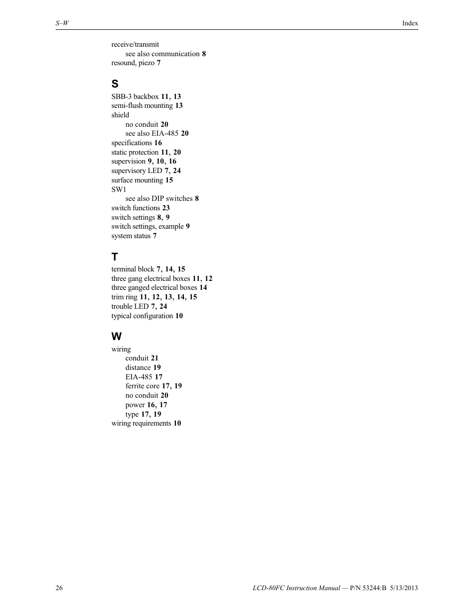 Fire-Lite LCD-80FC Remote Fire Indicator User Manual | Page 26 / 28