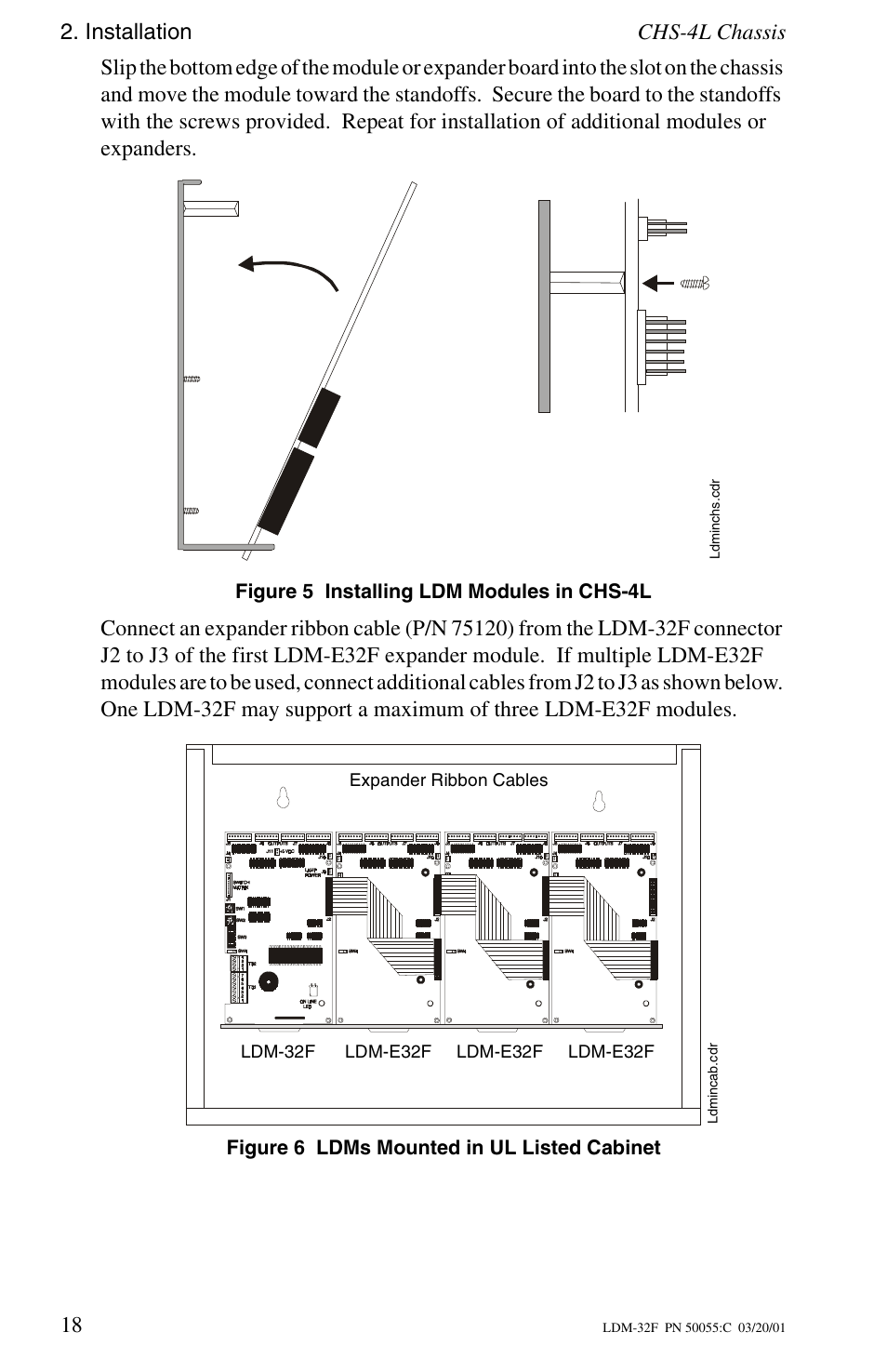 Installation chs-4l chassis 18 | Fire-Lite LDM-32F Lamp Drivers User Manual | Page 18 / 64