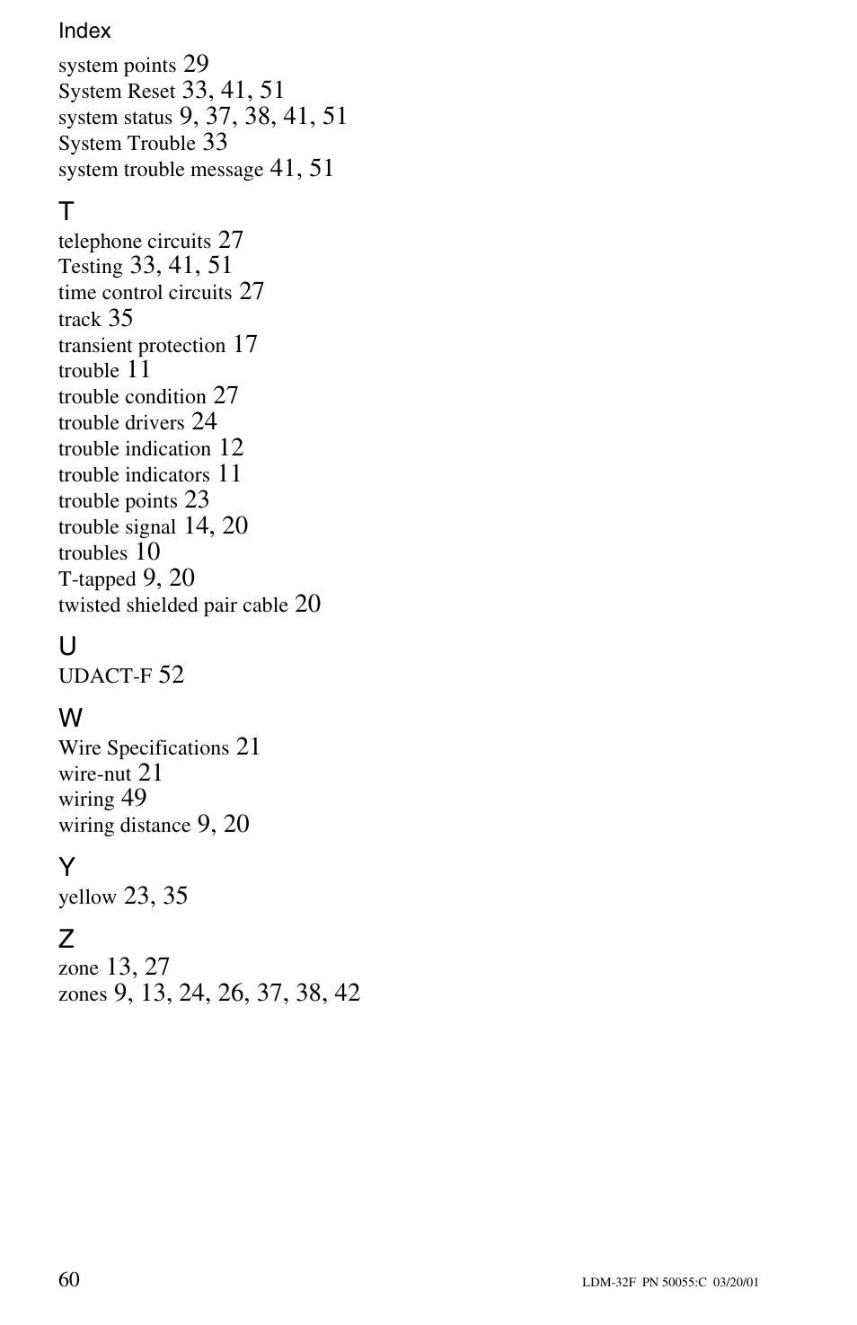 Fire-Lite LDM-32F Lamp Drivers User Manual | Page 60 / 64