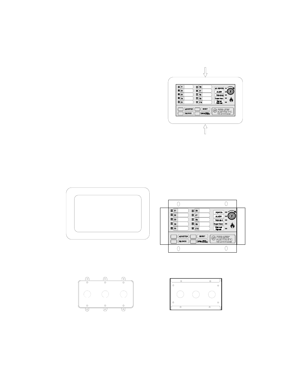 Figure 2-1: led-10 series hardware, Figure 2-2: led-10 series backboxes | Fire-Lite LED-10 Series Remote Fire Annunciator User Manual | Page 13 / 28