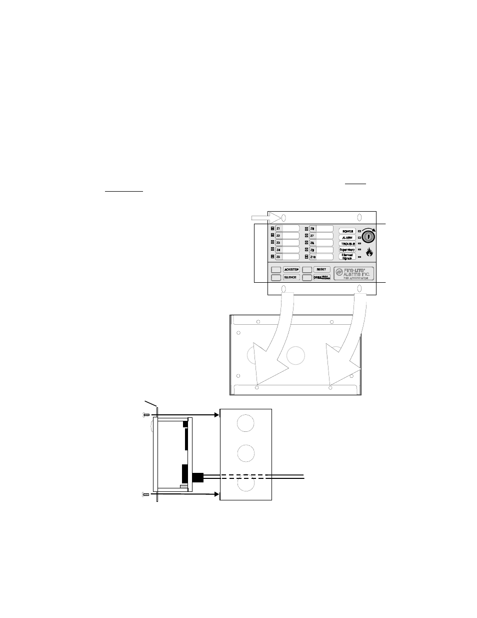 Figure 2-4: surface mounting | Fire-Lite LED-10 Series Remote Fire Annunciator User Manual | Page 15 / 28