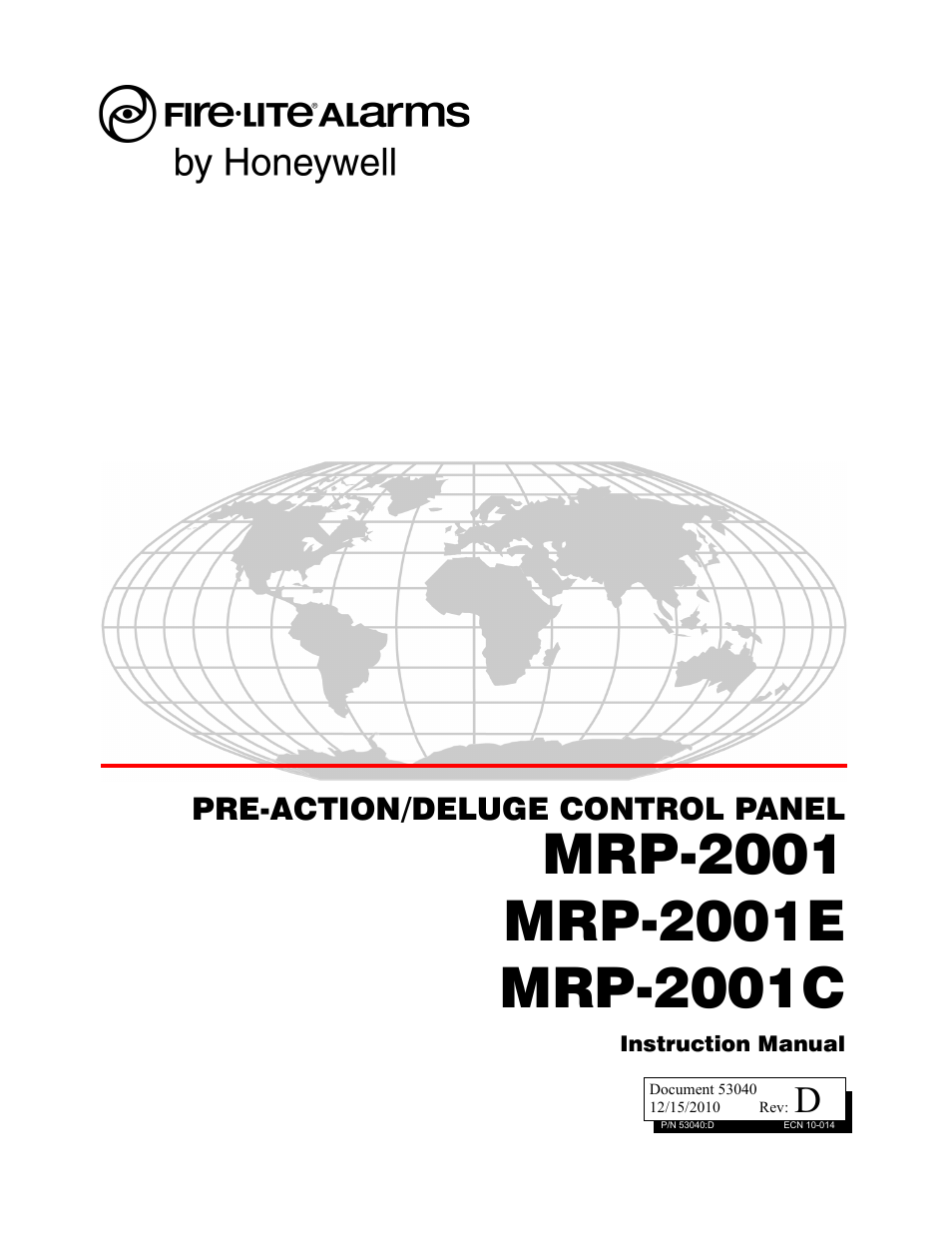 Fire-Lite MRP-2001C PRE-ACTION/DELUGE CONTROL PANEL User Manual | 144 pages