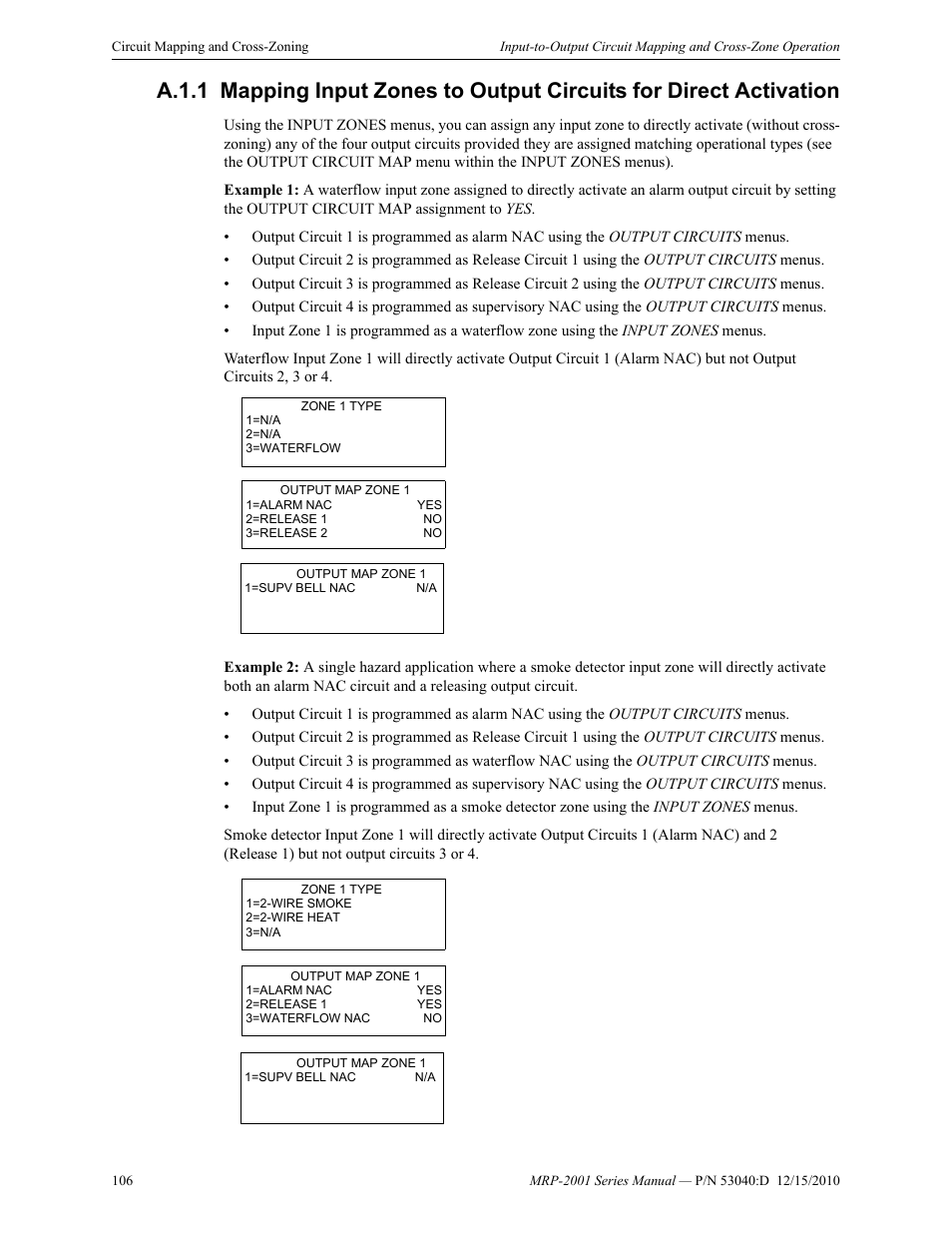 Fire-Lite MRP-2001C PRE-ACTION/DELUGE CONTROL PANEL User Manual | Page 106 / 144