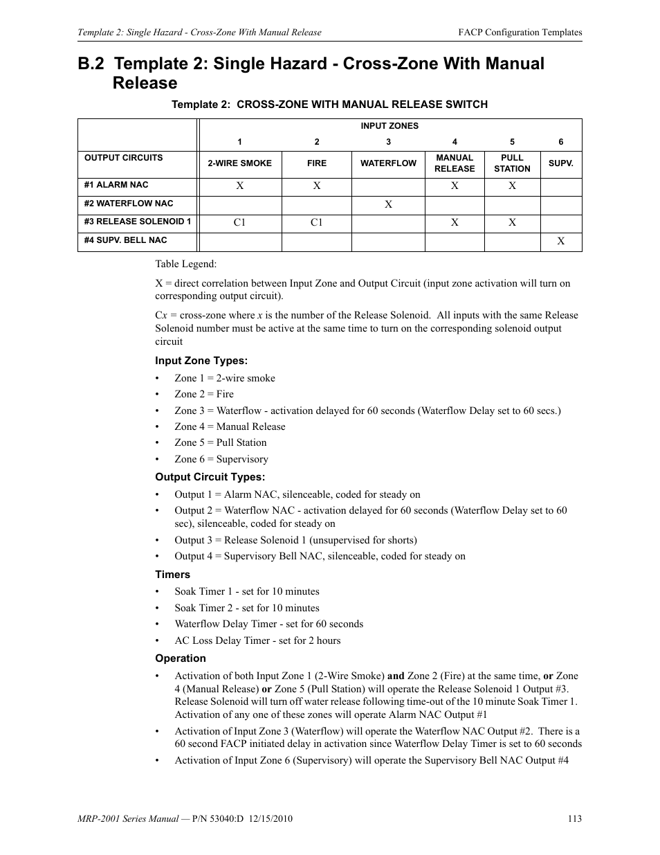 Fire-Lite MRP-2001C PRE-ACTION/DELUGE CONTROL PANEL User Manual | Page 113 / 144