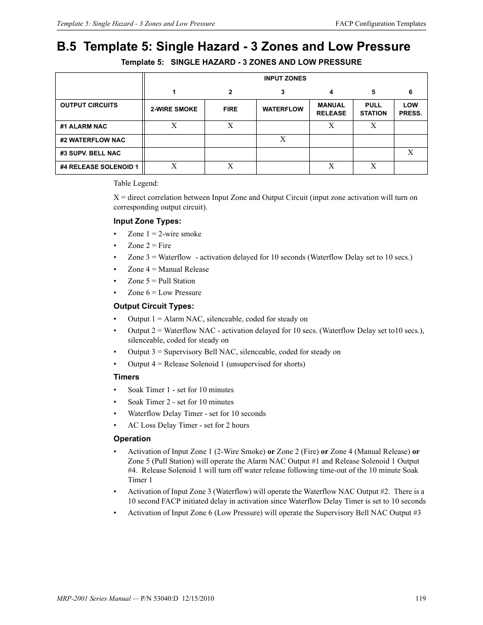 Fire-Lite MRP-2001C PRE-ACTION/DELUGE CONTROL PANEL User Manual | Page 119 / 144