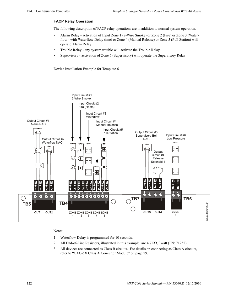 Fire-Lite MRP-2001C PRE-ACTION/DELUGE CONTROL PANEL User Manual | Page 122 / 144