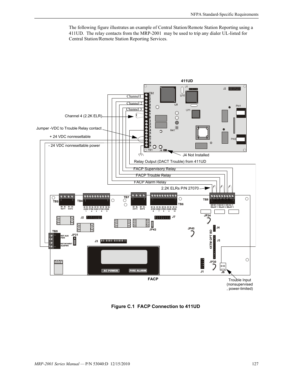 Fire-Lite MRP-2001C PRE-ACTION/DELUGE CONTROL PANEL User Manual | Page 127 / 144
