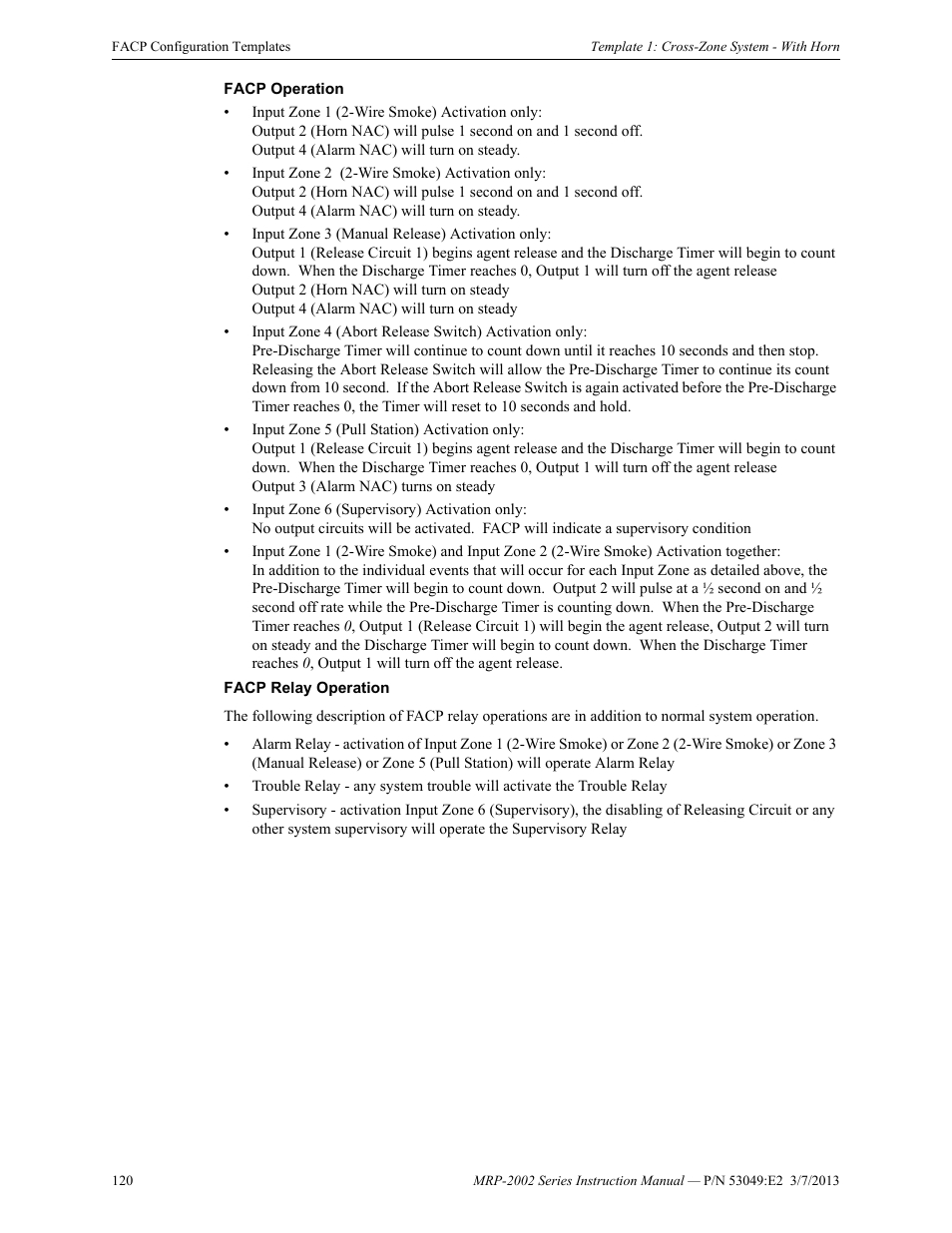 Fire-Lite MRP-2002C Agent Release Control Panel User Manual | Page 120 / 176