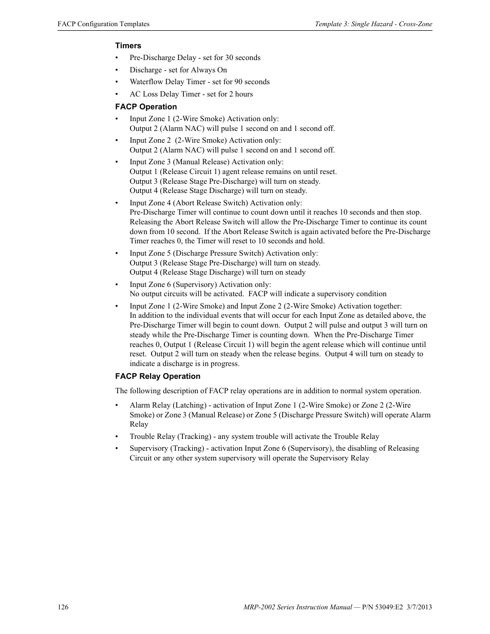 Fire-Lite MRP-2002C Agent Release Control Panel User Manual | Page 126 / 176