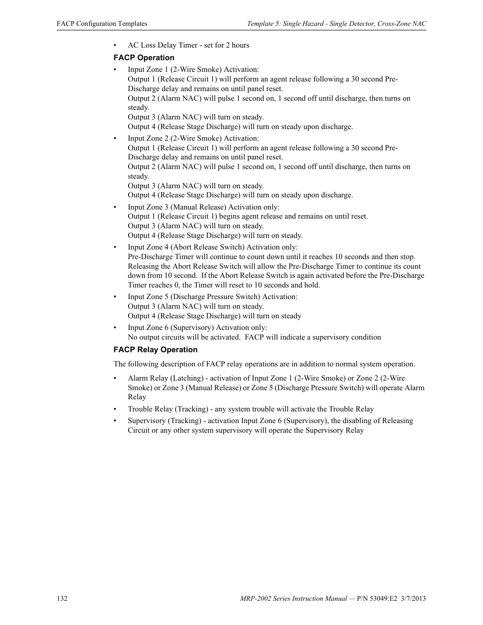 Fire-Lite MRP-2002C Agent Release Control Panel User Manual | Page 132 / 176