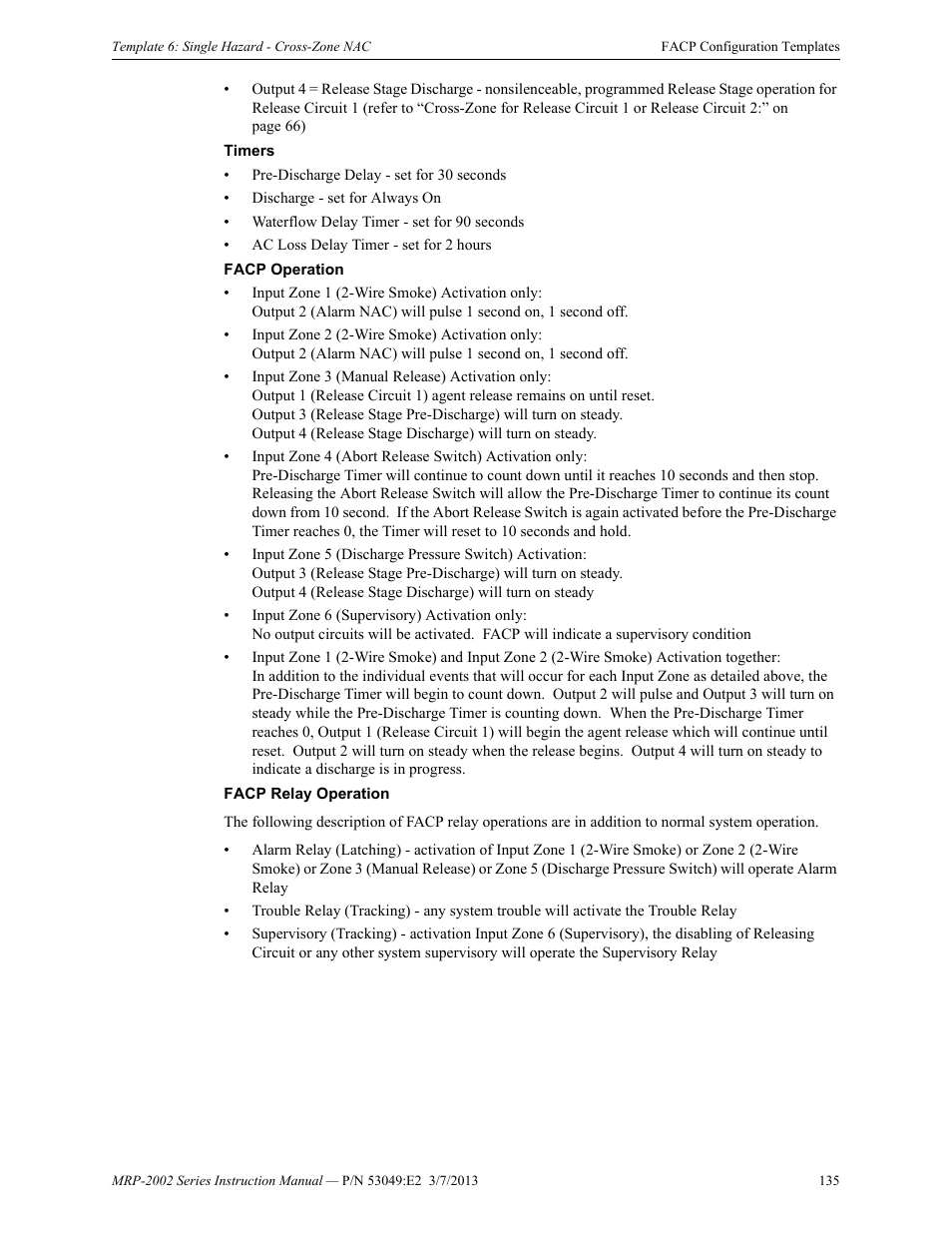 Fire-Lite MRP-2002C Agent Release Control Panel User Manual | Page 135 / 176