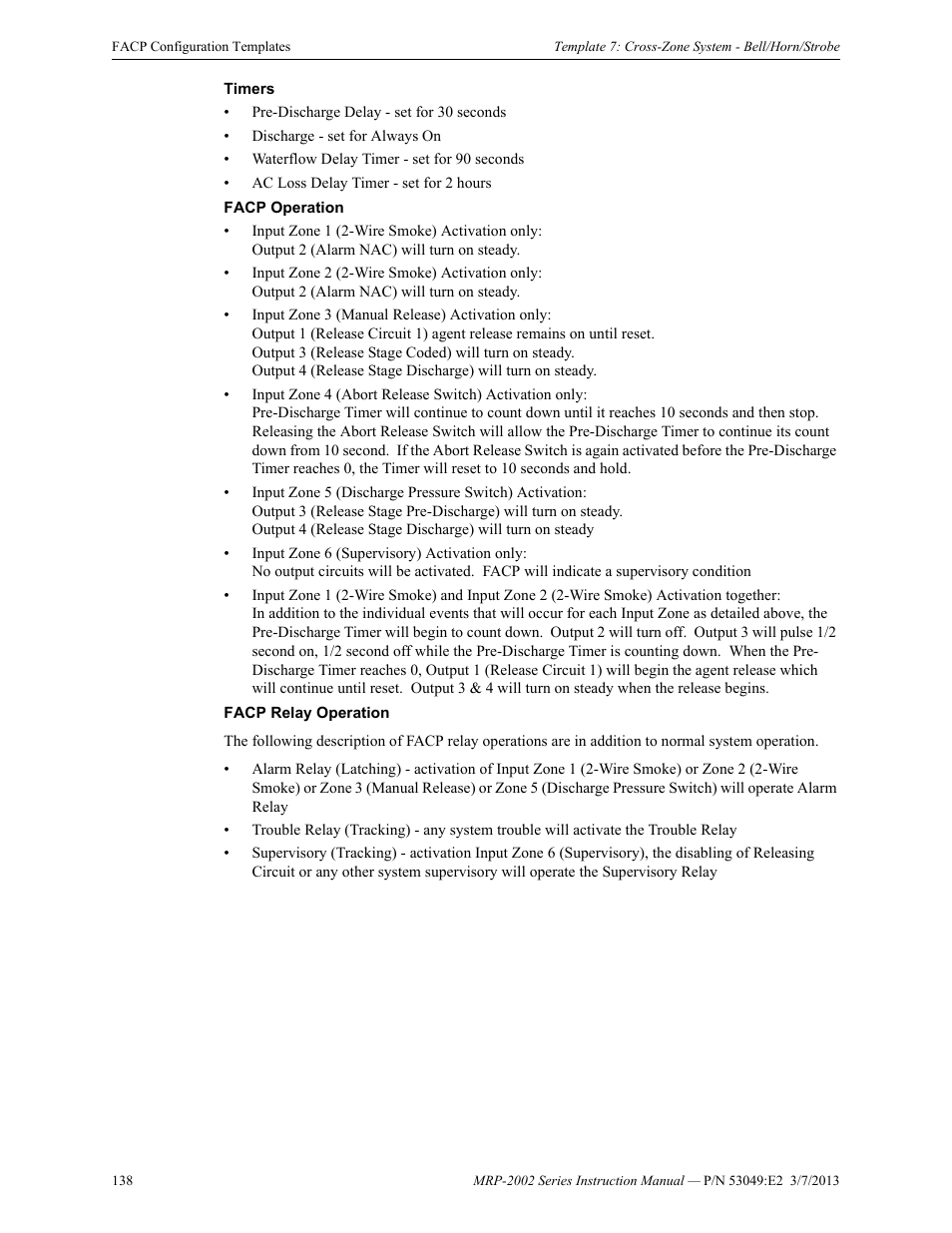 Fire-Lite MRP-2002C Agent Release Control Panel User Manual | Page 138 / 176