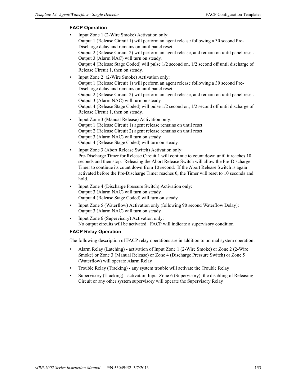 Fire-Lite MRP-2002C Agent Release Control Panel User Manual | Page 153 / 176