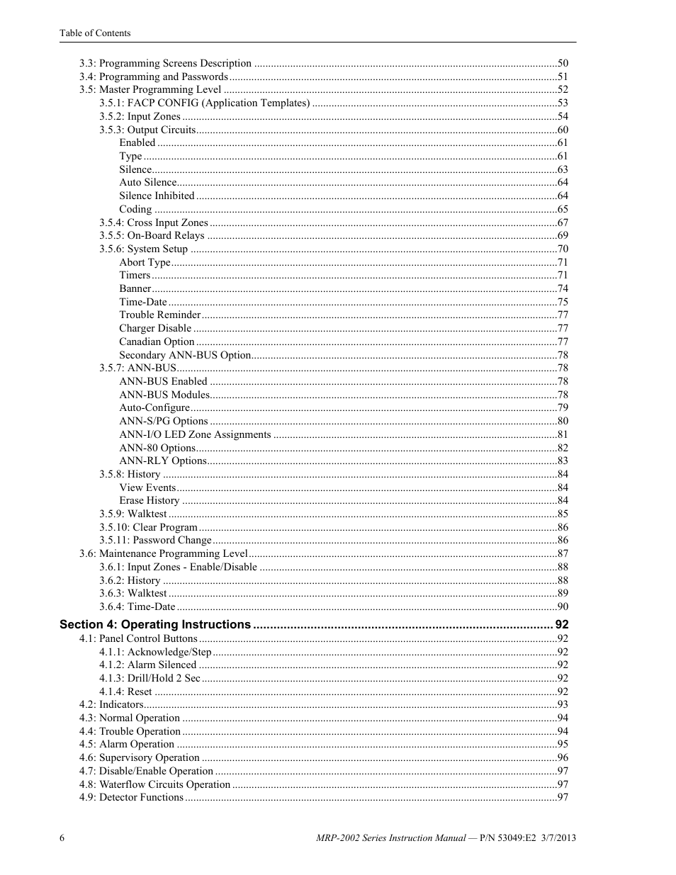 Fire-Lite MRP-2002C Agent Release Control Panel User Manual | Page 6 / 176