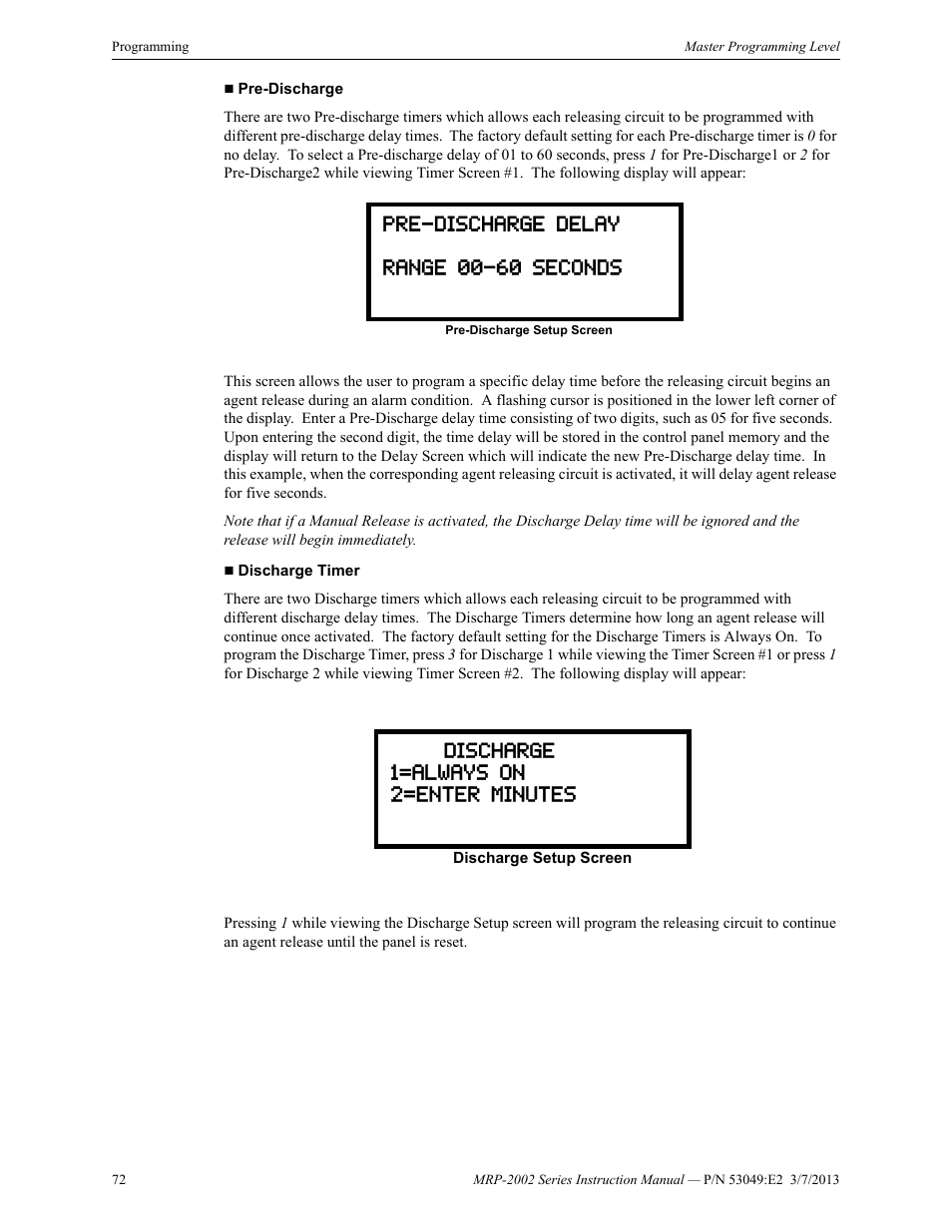 Fire-Lite MRP-2002C Agent Release Control Panel User Manual | Page 72 / 176