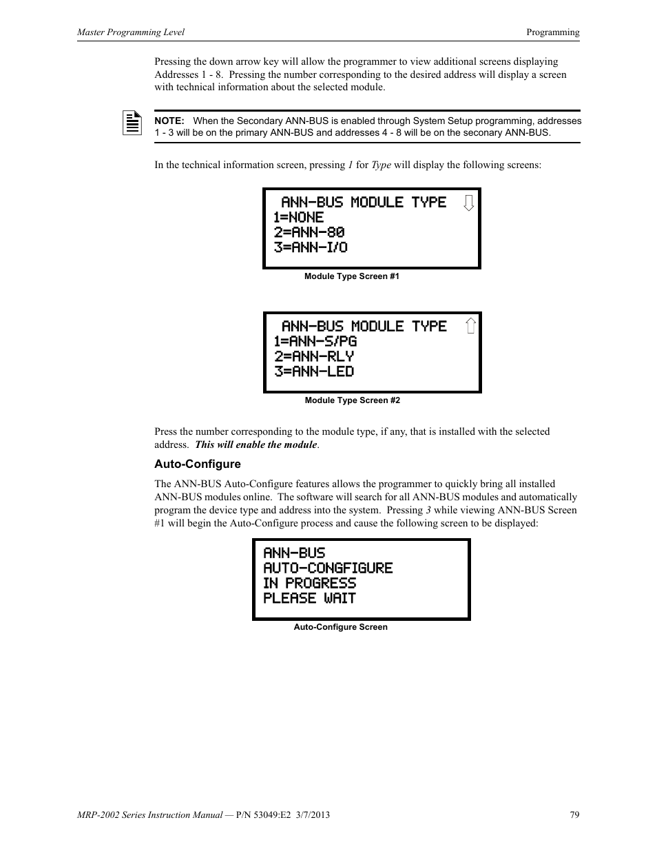 Auto-configure | Fire-Lite MRP-2002C Agent Release Control Panel User Manual | Page 79 / 176