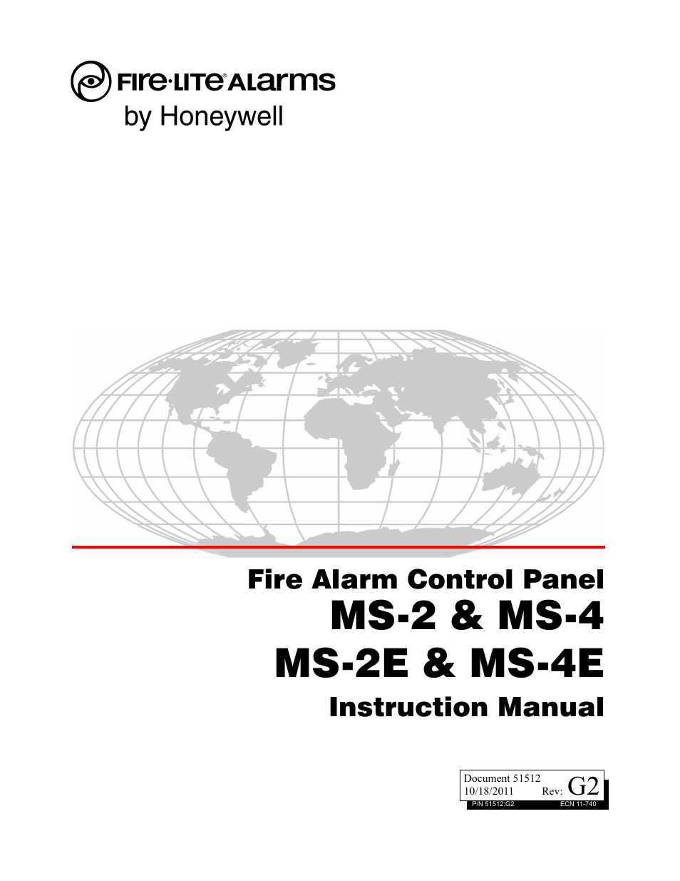 Fire-Lite MS-4E Fire Alarm Control Panel User Manual | 56 pages