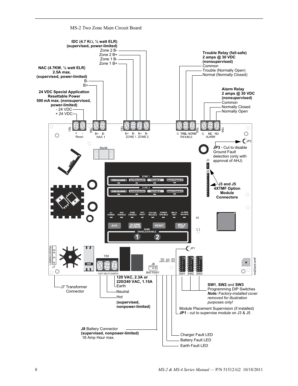 Fire-Lite MS-4E Fire Alarm Control Panel User Manual | Page 8 / 56