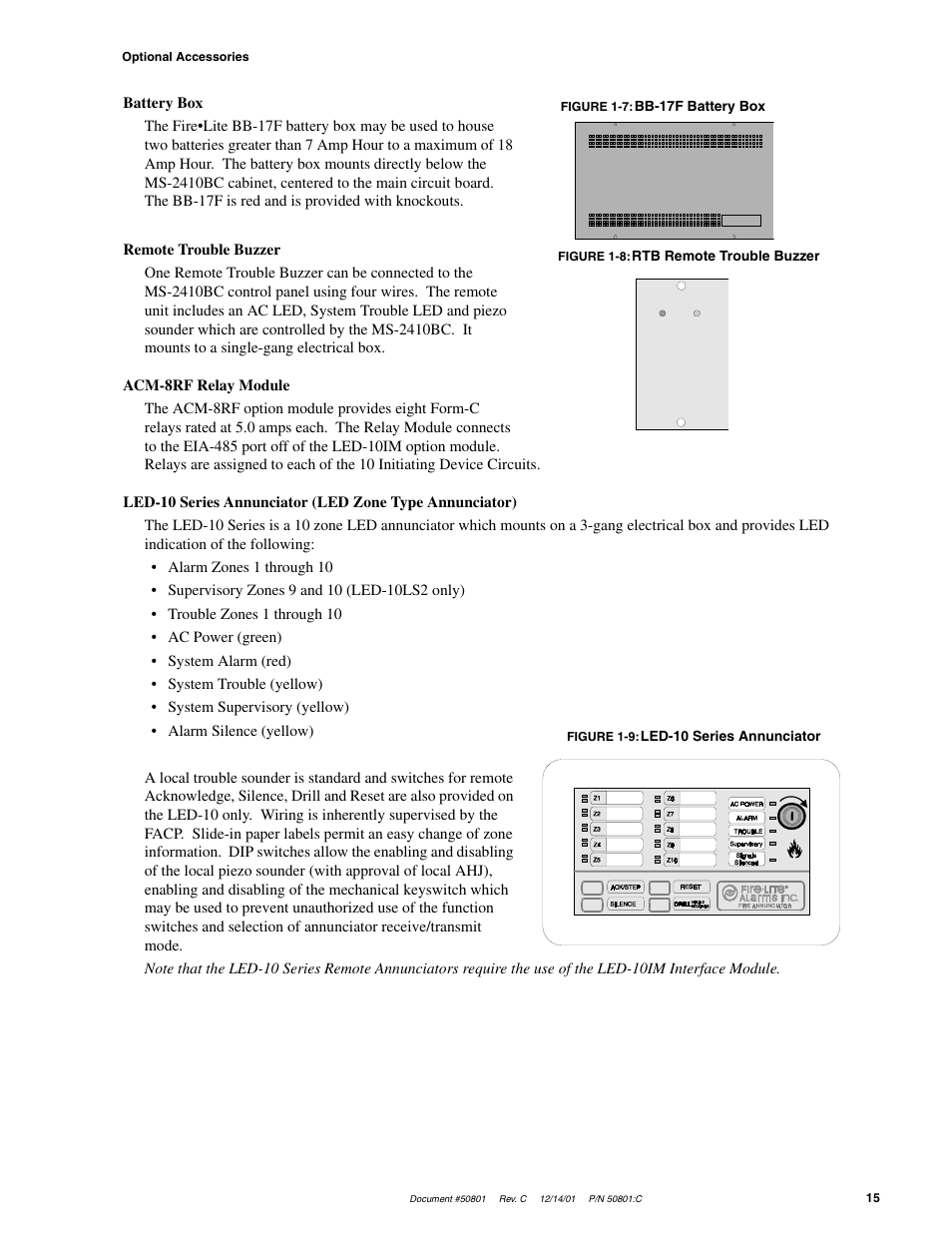 Fire-Lite MS-2410BC Conventional Control Panel User Manual | Page 15 / 64