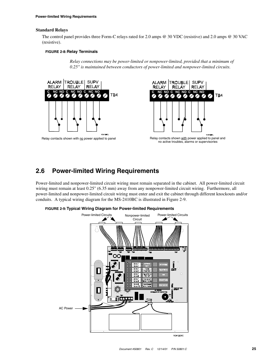 6 power-limited wiring requirements | Fire-Lite MS-2410BC Conventional Control Panel User Manual | Page 25 / 64