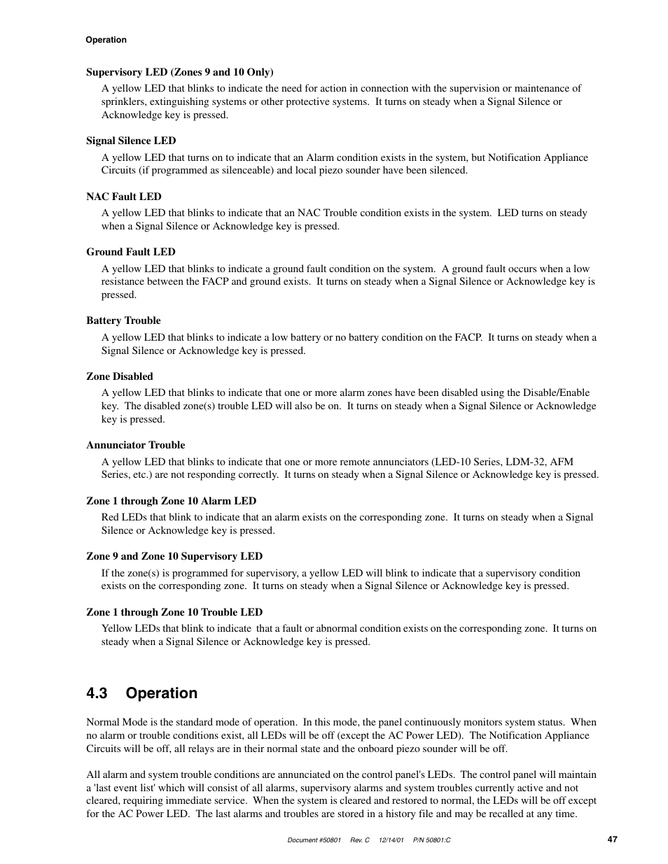 3 operation | Fire-Lite MS-2410BC Conventional Control Panel User Manual | Page 47 / 64