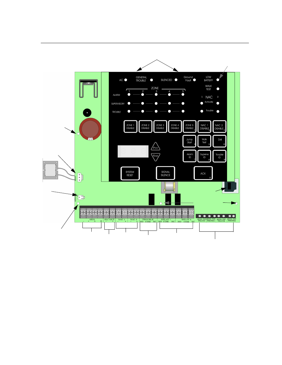 5 board assembly diagram, Board assembly diagram -4 | Fire-Lite MS-25E Addressable Fire Control Panel User Manual | Page 24 / 106