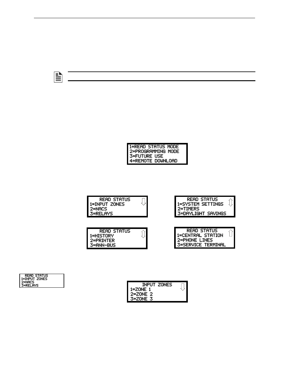 19 read status, 1 input zones, Read status | Input zones | Fire-Lite MS-10UD Series FACP User Manual | Page 105 / 144