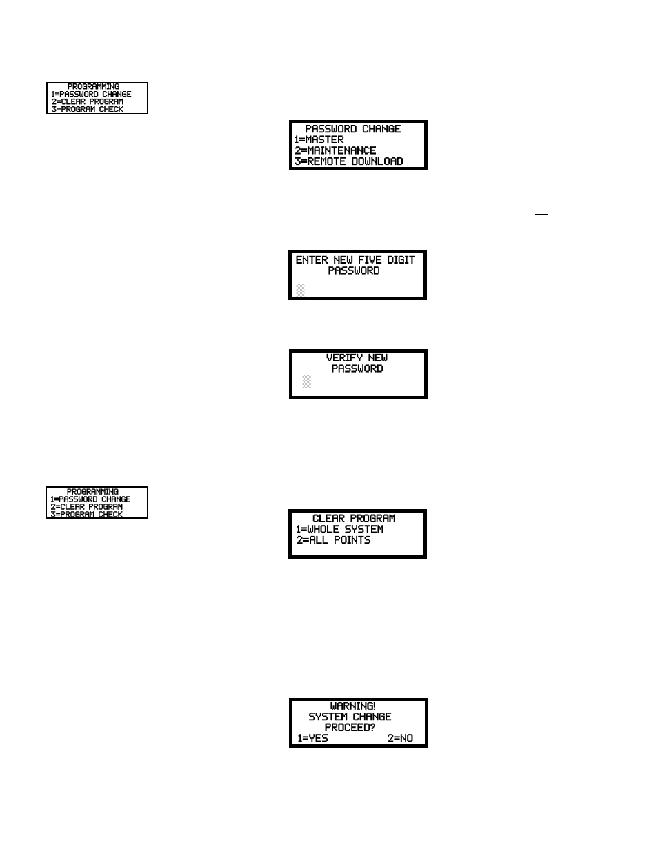 10 password change, 11 clear program, Password change 3.6.11: clear program | Fire-Lite MS-9050UDC Addressable Fire Alarm Control Panel User Manual | Page 118 / 192