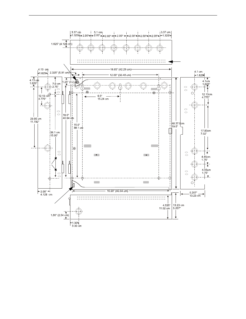 Figure 2.3 facp cabinet mounting | Fire-Lite MS-9050UDC Addressable Fire Alarm Control Panel User Manual | Page 26 / 192