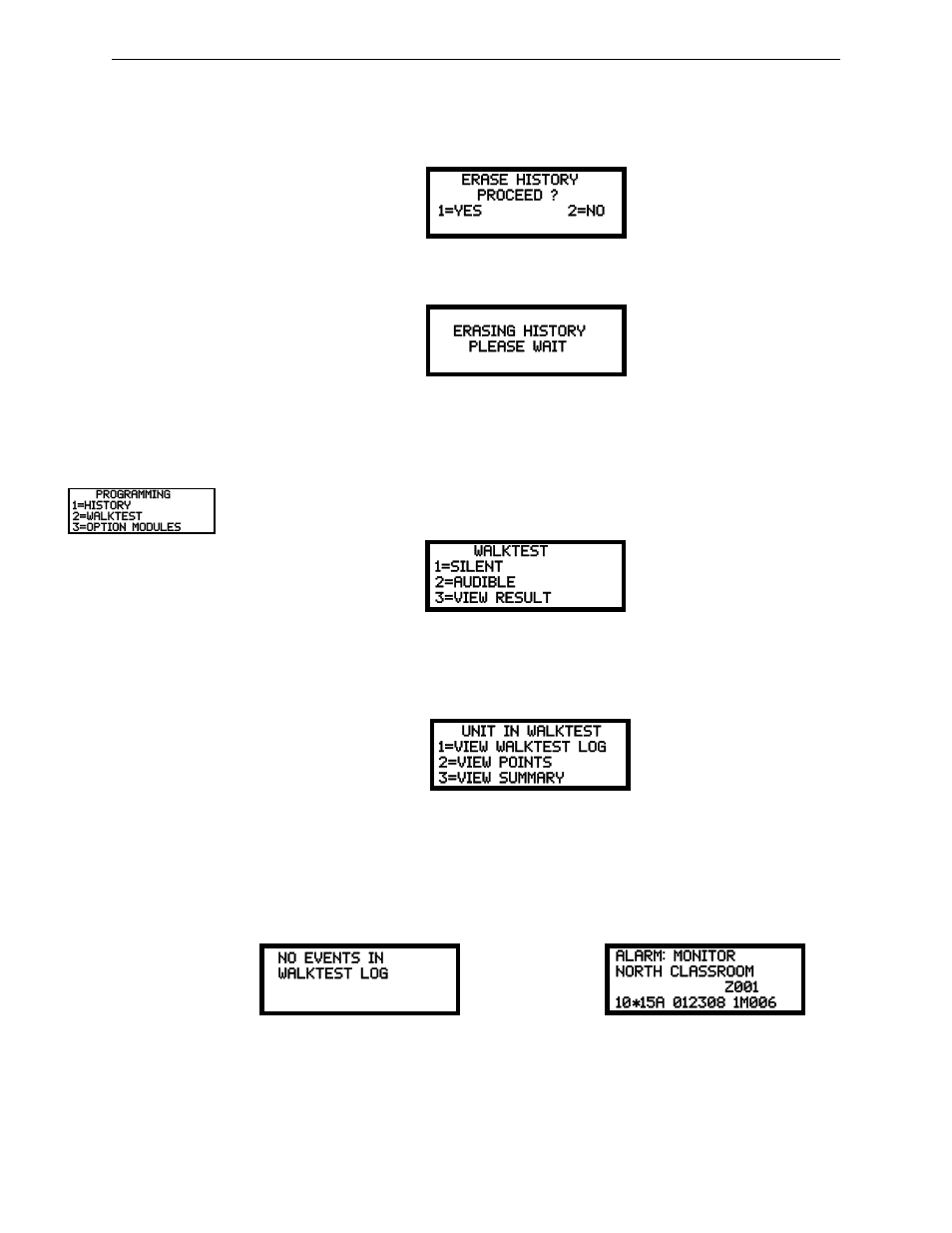 Erase history, 8 walktest, Walktest | Fire-Lite MS-9200UDLSC Addressable Fire Alarm Control Panel User Manual | Page 103 / 200