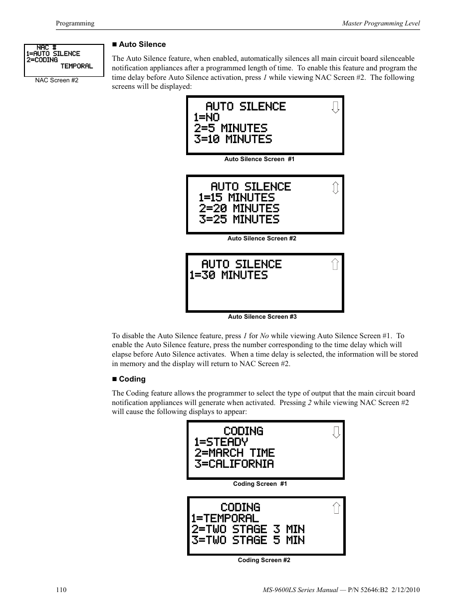 Fire-Lite MS-9600LSC Addressable Fire Alarm Control Panel User Manual | Page 110 / 208