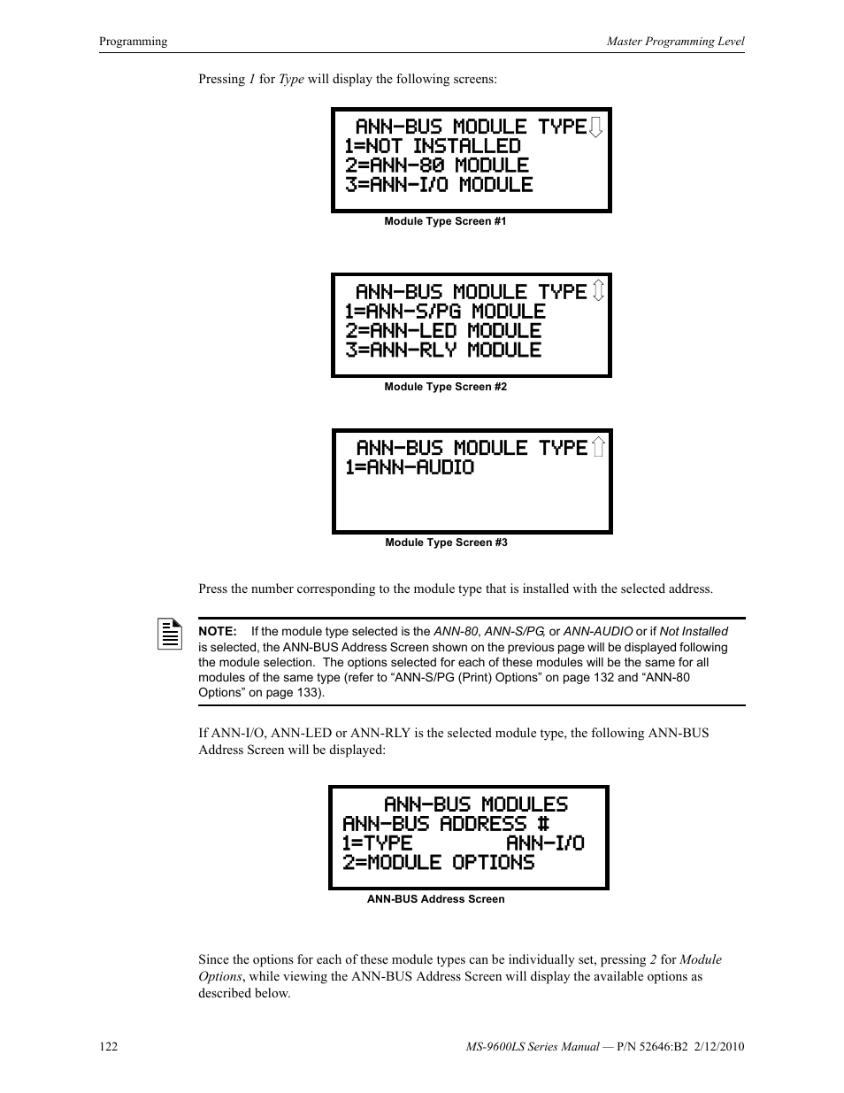 Fire-Lite MS-9600LSC Addressable Fire Alarm Control Panel User Manual | Page 122 / 208