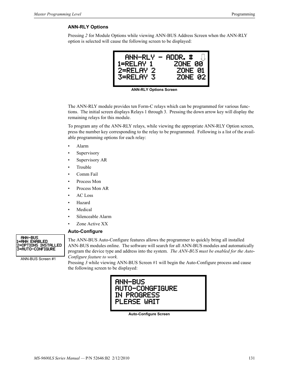 Fire-Lite MS-9600LSC Addressable Fire Alarm Control Panel User Manual | Page 131 / 208