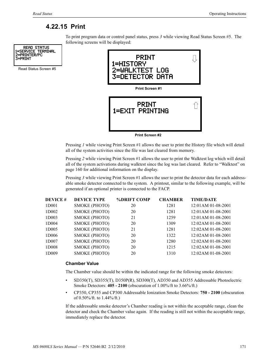 15 print, Print | Fire-Lite MS-9600LSC Addressable Fire Alarm Control Panel User Manual | Page 171 / 208