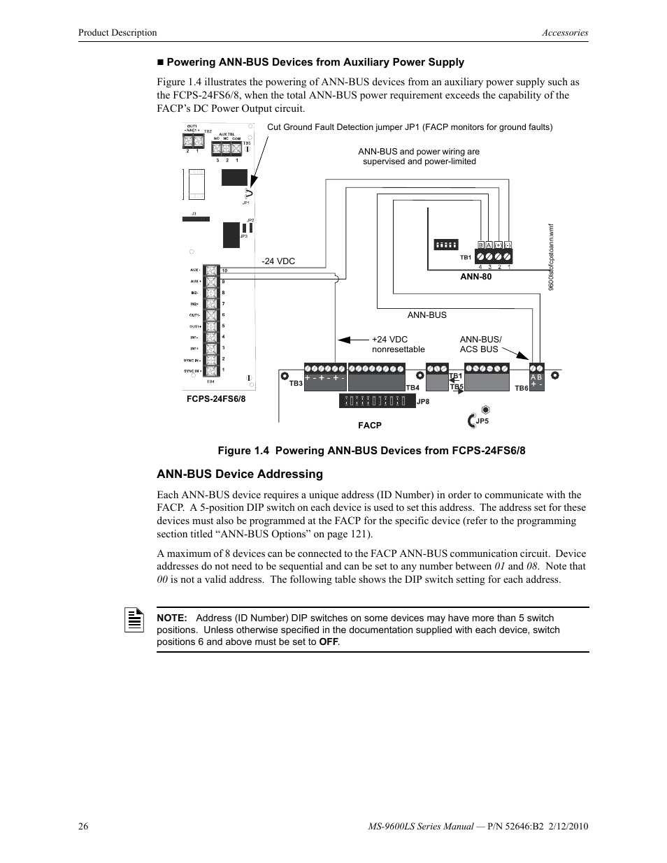 Ann-bus device addressing | Fire-Lite MS-9600LSC Addressable Fire Alarm Control Panel User Manual | Page 26 / 208