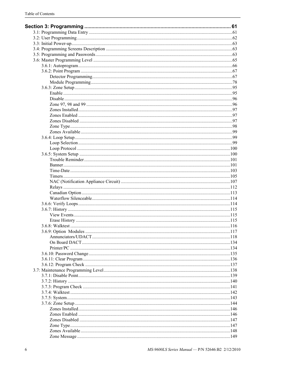 Fire-Lite MS-9600LSC Addressable Fire Alarm Control Panel User Manual | Page 6 / 208