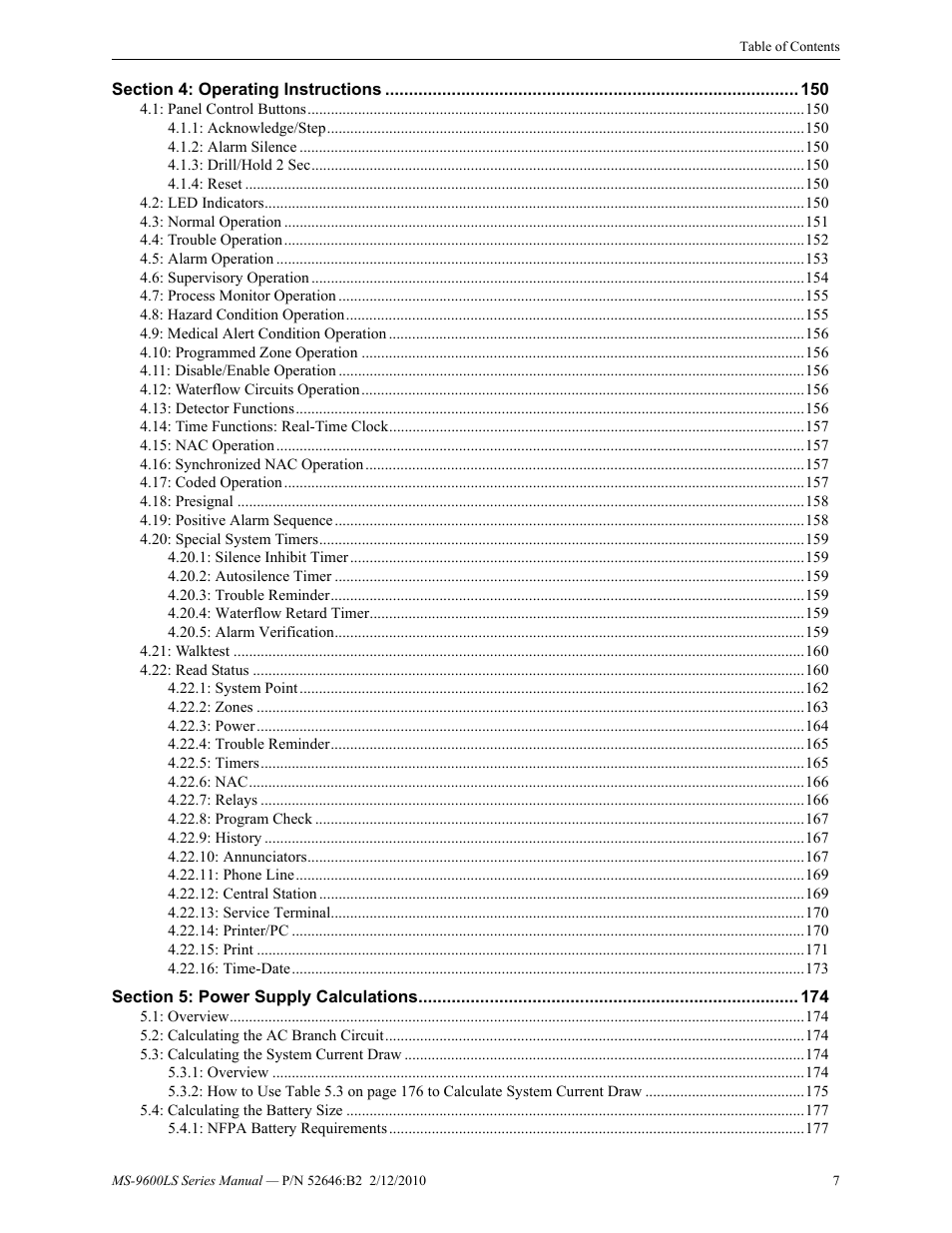 Fire-Lite MS-9600LSC Addressable Fire Alarm Control Panel User Manual | Page 7 / 208