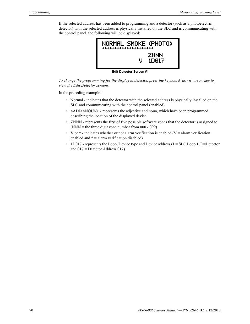 Fire-Lite MS-9600LSC Addressable Fire Alarm Control Panel User Manual | Page 70 / 208